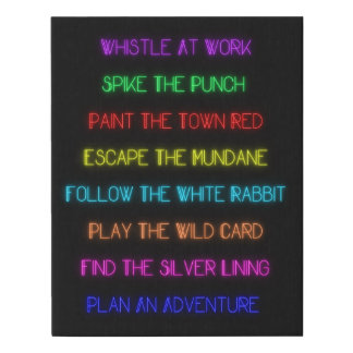 Motivation Neon- Sign Canvas Print