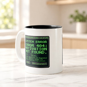 Motivation Not Found Retro Computer Mug