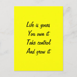 Motivation of life postcard