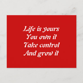 Motivation of life postcard