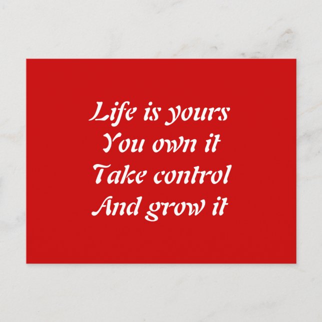 Motivation of life postcard (Front)
