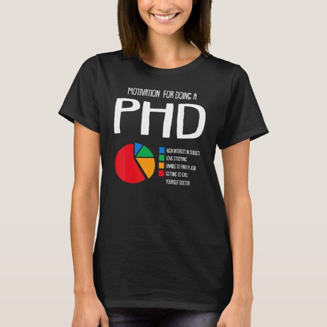 Motivation Ph D Chart Grad Candidate T-Shirt (Front)