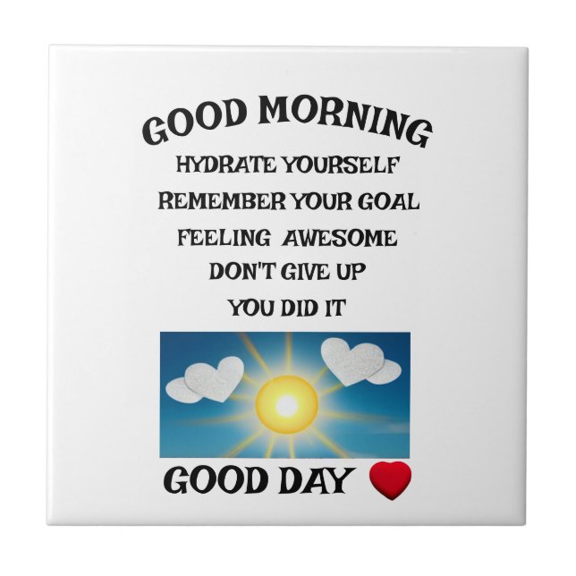 Motivation Positive  Ceramic Tile (Front)