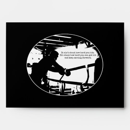 Motivation Quote Boxer Fighter Saying Inspiration Envelope