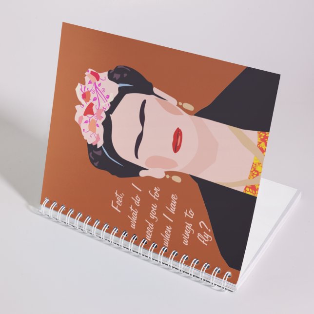 Motivation Quote Frida Kahlo Illustration Women Notebook (Creator Uploaded)