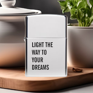 Motivation Quote Minimalist Modern Zippo Lighter