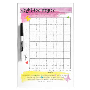 Weight Loss Tracker journal Dry Erase Board | Zazzle