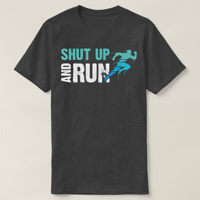 Motivation Running Runner Funny Don'T Cry Run  T-Shirt (Design Front)