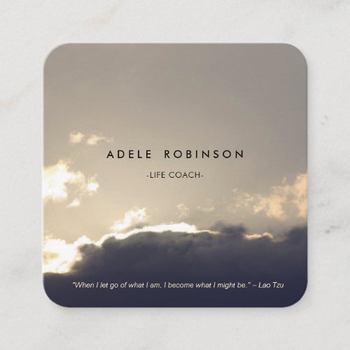 ©Motivation Speaker Life Coach Silver Lining Square Business Card