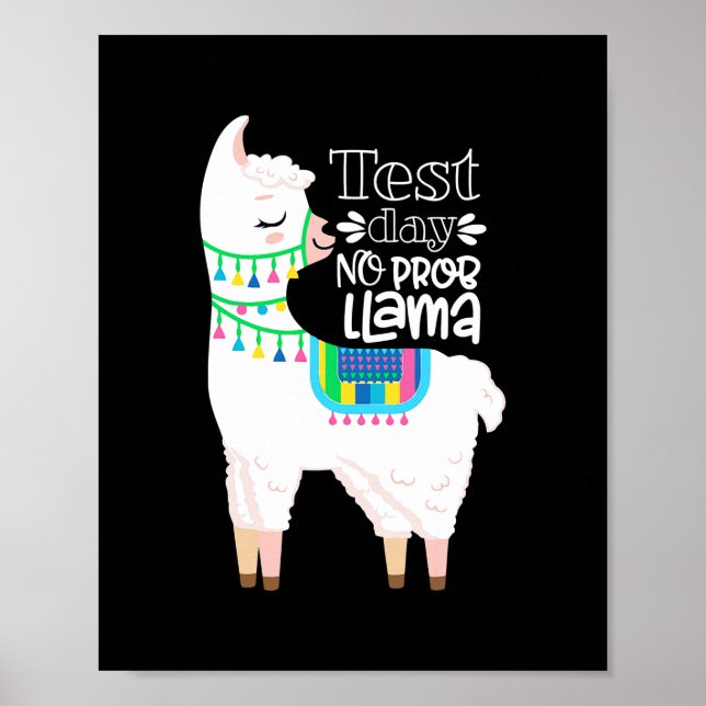 Motivation State Testing Day For Teacher No Prob Poster (Front)