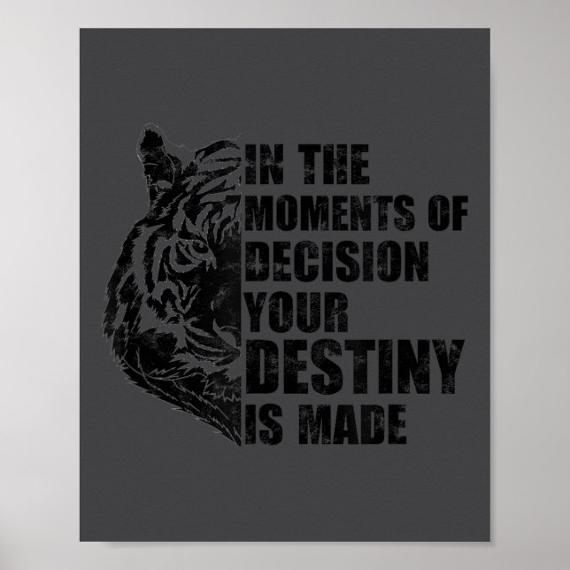Motivation Success Mindset Quote With Tiger - Moti Poster (Front)