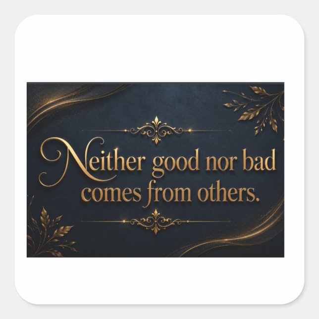 motivation that changes your life square sticker (Front)