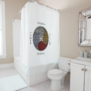 Motivation through life shower curtain