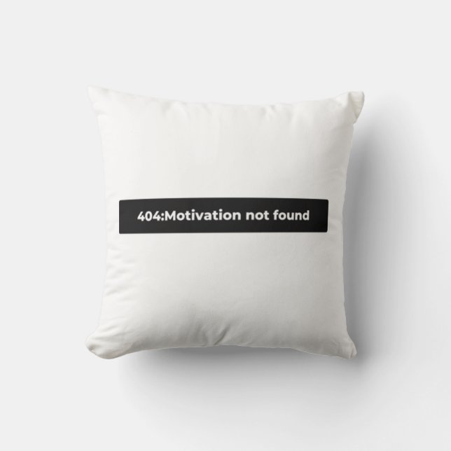 Motivation Throw Pillow (Front)