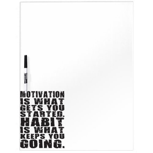 Motivation vs Habit _ Motivational Words Dry_Erase Board