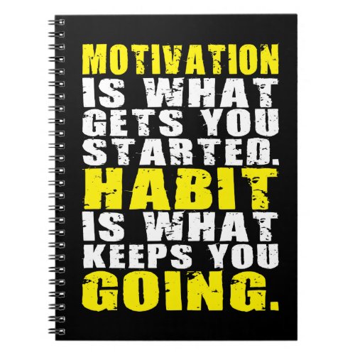 Motivation vs Habit _ Motivational Words Notebook