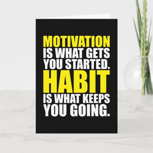 Motivation vs  Habit _ Workout Motivational Card