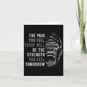 Motivation Workout And Gym Quotes Gorilla Mindset Card