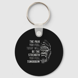 Motivation Workout And Gym Quotes Gorilla Mindset Keychain