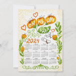 Motivational 2024 Calendar On My Way to MBA Holiday Card<br><div class="desc">Motivational 2024 calendar on a card with a quote On My Way to MBA that is cute for students and graduates.</div>