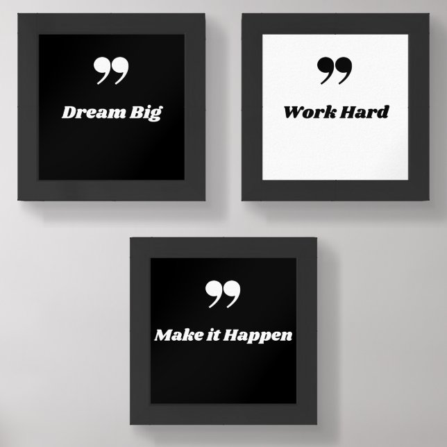 Motivational 3-Piece Wall Art Set  (Front)