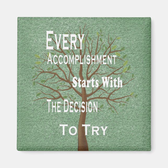 Motivational achievement and accomplishment magnet (Front)