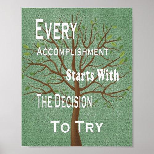 Motivational achievement and accomplishment poster