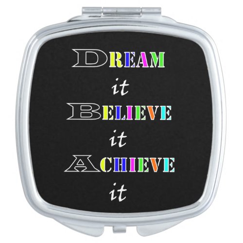 Motivational achievement and Dreams Quotes Vanity Mirror