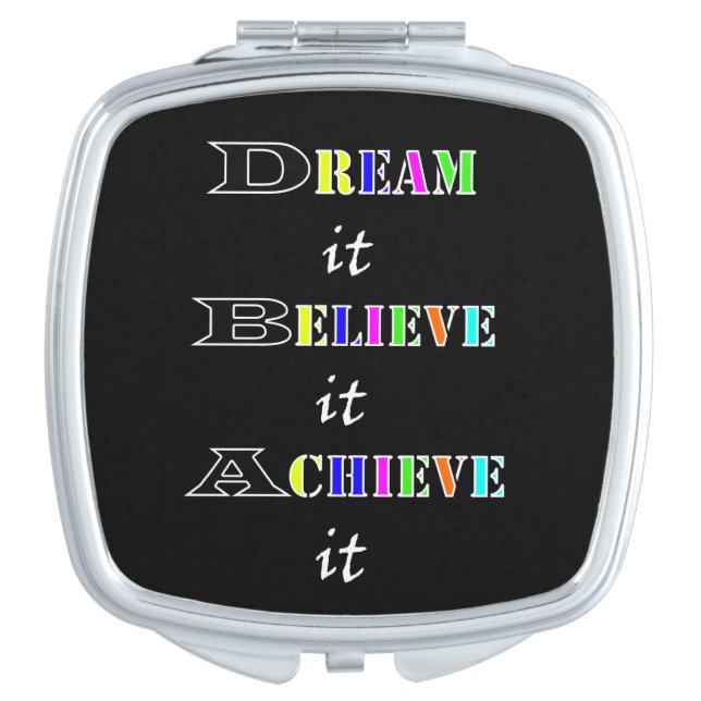 Motivational achievement and Dreams Quotes Vanity Mirror (Front)