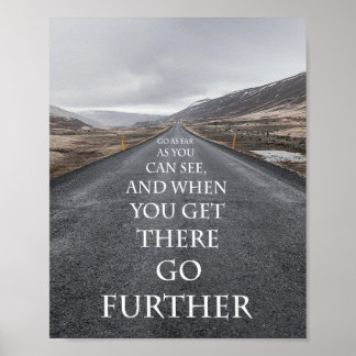 Motivational achievement and goals poster