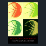 Motivational Achievement Basketball Sport Pop Art Poster<br><div class="desc">I Love This Game. Popular Sports - Basketball Game Ball Image.</div>