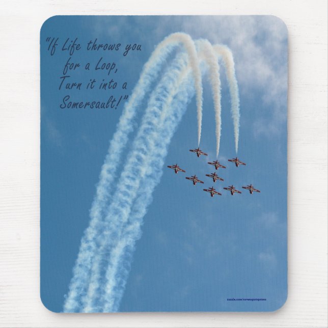 Motivational Aerobatic Subsonic Turbo-Jets Mouse Pad (Front)