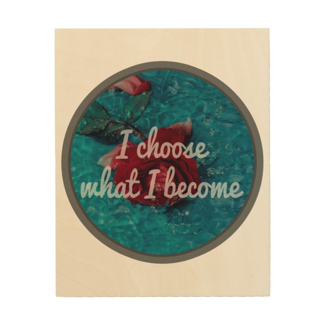 motivational affirmation about self acceptance wood wall art (Front)