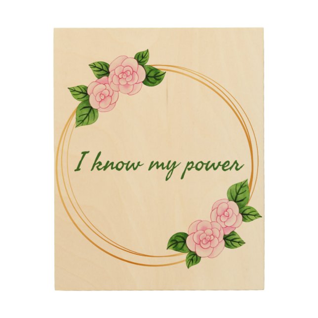 motivational affirmations for work wood wall art (Front)