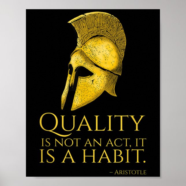 Motivational Ancient Greek Philosophy - Aristotle  Poster (Front)