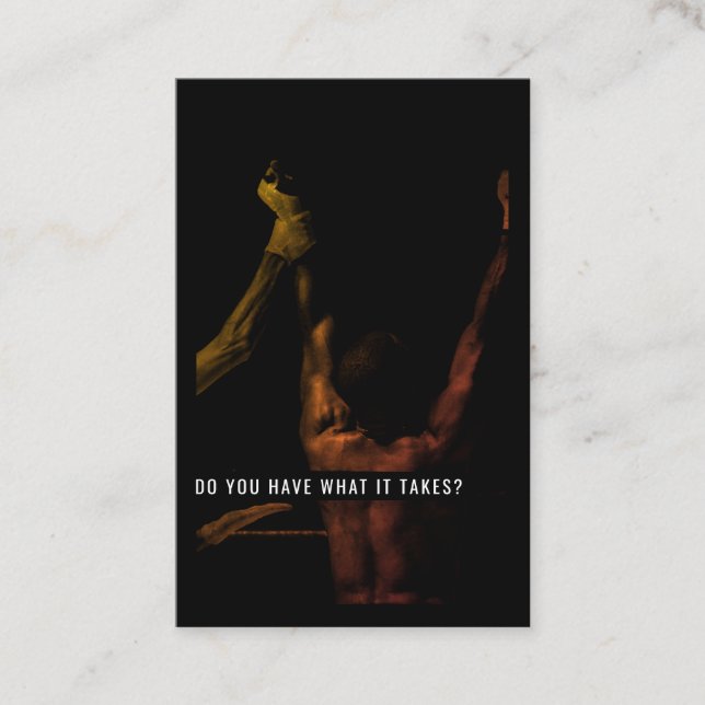 Motivational and inspiration trainer's card quote (Front)