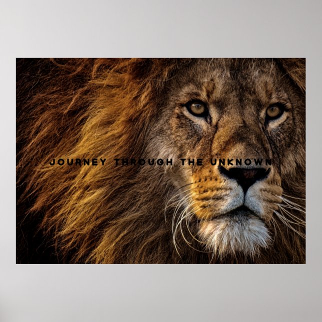 Motivational and Inspirational Art of Lion  Faux C Poster (Front)