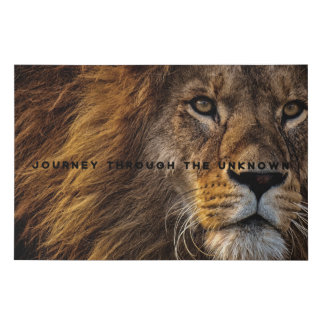 Motivational and Inspirational Art of Lion  Faux Canvas Print
