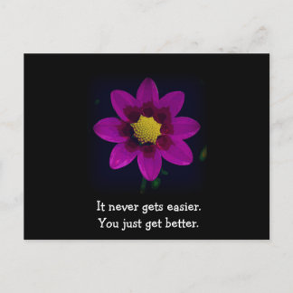 Motivational And Inspirational Floral Postcard