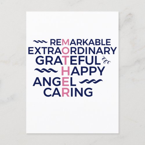 Motivational and inspirational Moms birthday Postcard