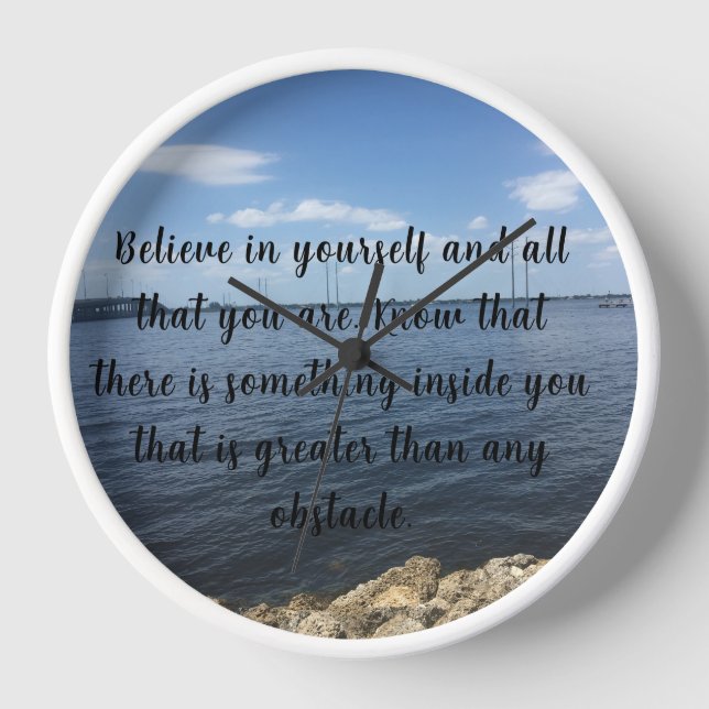 Motivational and Inspirational Wall Clock  (Front)