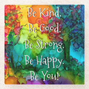 Motivational and Inspirational Words Glass Coaster