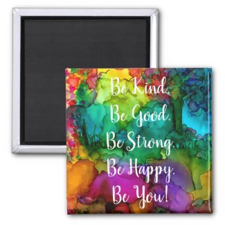 Motivational and Inspirational Words Magnet (2" square)