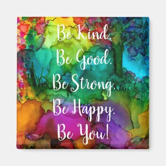 Motivational and Inspirational Words Magnet (2" square)