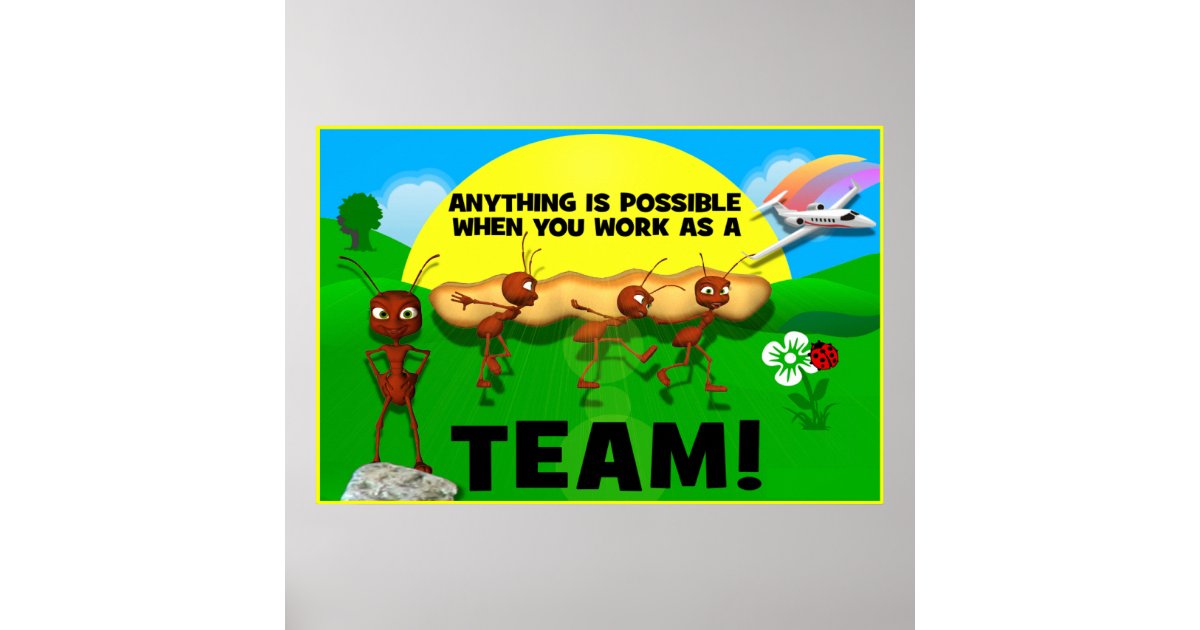 Motivational Ants Teamwork Poster