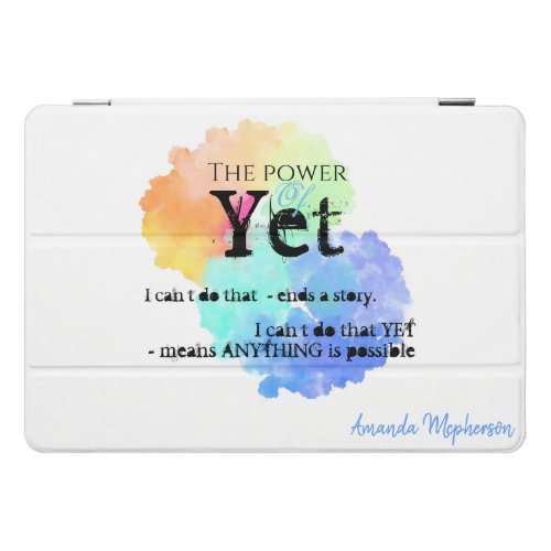 Motivational Anything possible rainbow background iPad Pro Cover