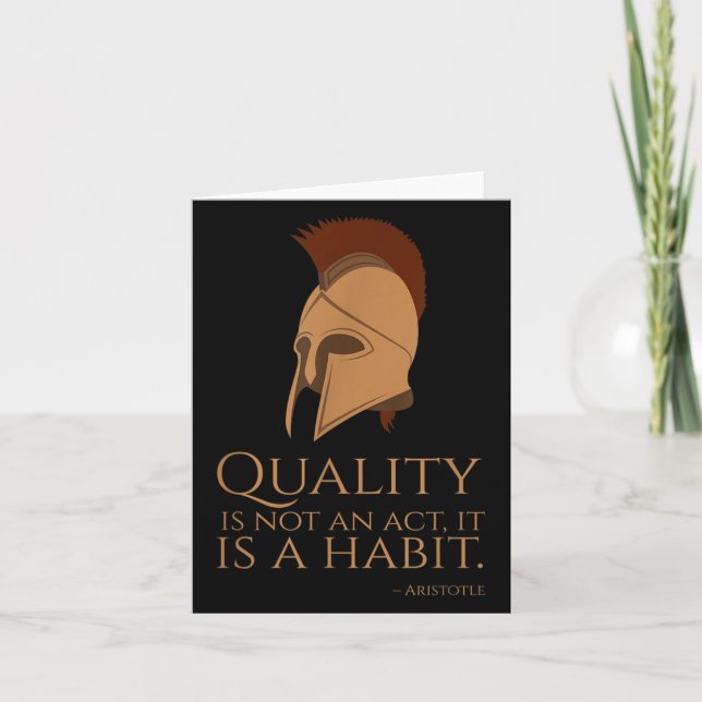 Motivational Aristotle Quote - Ancient Greek Philo Card (Front)
