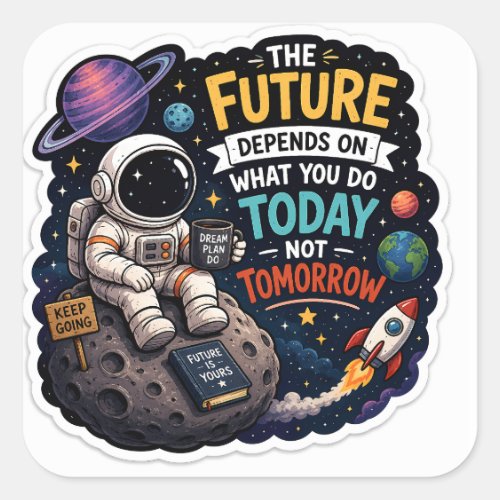 Motivational Astronaut Sticker