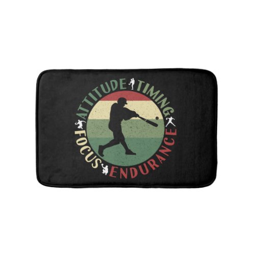 Motivational Baseball Mindset _ Team Values Bath Mat