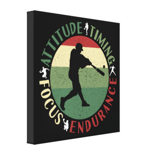 Motivational Baseball Mindset - Team Values Canvas Print
